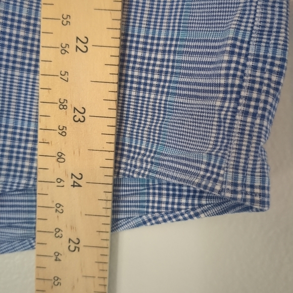 Michael Kors Shirt XL Slim Short Blue Button Long Sleeve Cotton Preppy Business - Picture 9 of 10